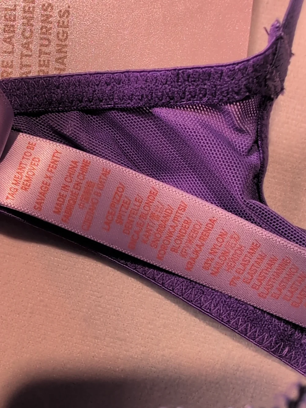 Savage X Fenty Steamy Floral Padded Balconette Bra Purple Size 34C
